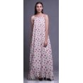 thumbnail image 3 of Bimba Robe de Nuit Imprimée à Pois et Papillons Rose Fuchsia pour Femmes Longue à Bretelles Spaghetti Maxi Robe de Sommeil Robe Medium, 3 of 5