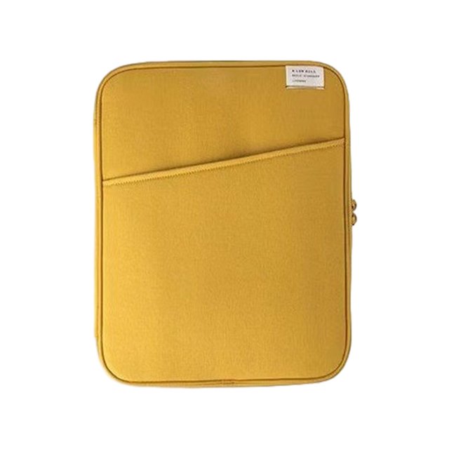 pitrice 1/2/3 Tablet Sleeve Bag Laptop Pouch Multi Pockets Computer Notebook Keyboard Storage Charging Cable Organizer Office Travel Yellow 13.3-14inch 1 Pc