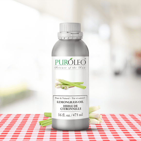 PUROLEO Lemongrass Essential Oil 16 Fl Oz/473 ML (Packed In Canada) or Aromatherapy and Skin Care - 100% Pure, Therapeutic Grade Lemongrass Oil for Diffuser, Massage, and DIY Recipes