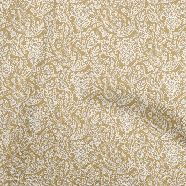 oneOone Rayon Light Brown Fabric Asian Block Fabric For Sewing Printed Craft Fabric By The Yard 56 Inch Wide