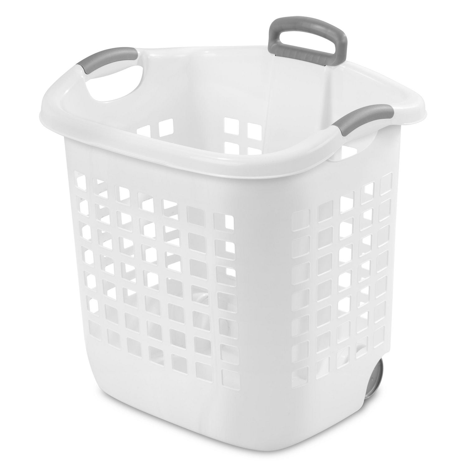 Panier sur roulettes 62L Sterilite en blanc