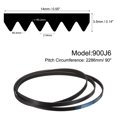 thumbnail image 2 of 2 Pack 900J6 PJ V-Ribbed Belt 6 Ribs 90" Length x 0.55" Width x 0.14" Height, EPDM Rubber Micro V Belt, 2 of 5