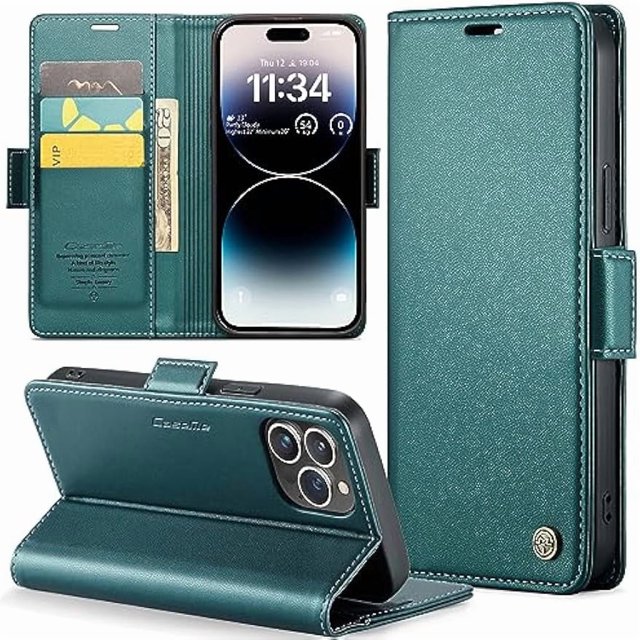Cover for iPhone 14 Pro Max Wallet Case with Card Holder, Kickstand RFID Blocking Magnetic Closure Shockproof Protective PU Leather Case for iPhone 14 Pro Max Flip Wallet