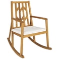 thumbnail image 1 of Gymax Outdoor Acacia Wood Rocking Chair Wooden Patio Rocker w/ Beige Cushion, 1 of 7