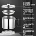 thumbnail image 4 of Meitianfacai 1.3 L Stainless Steel Oil Filter Pot, 304 Stainless Steel Large Capacity Versatile Oil Filter Vessel, Cooking Oil Filter, Stainless Steel Pot Oil Strainer for Deep Fryer Kitchen(B), 4 of 5