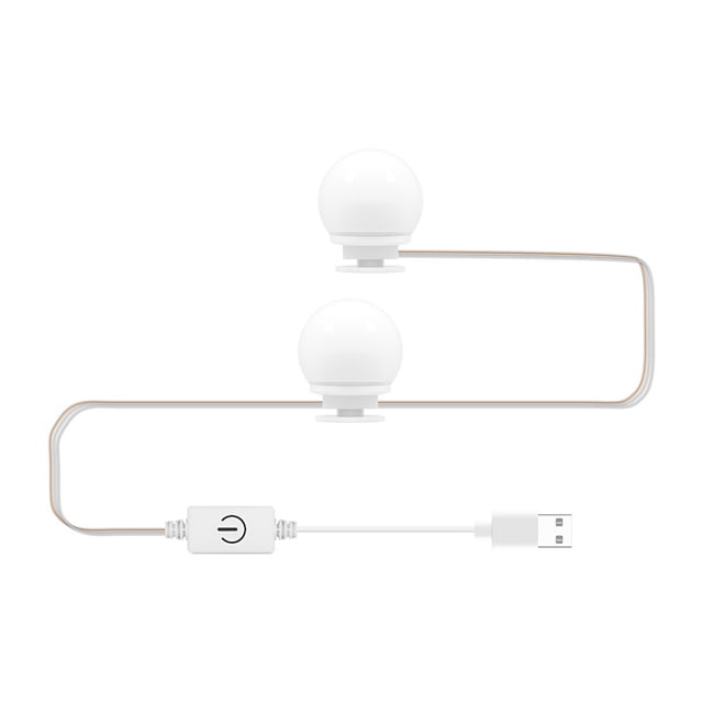 Mistaha Vanity Table LED Mirror Lights with USB Touch Switch, 3-Color Dimmable Bulbs, Long Press for Infinite Brightness Adjustment, 2 Bulbs