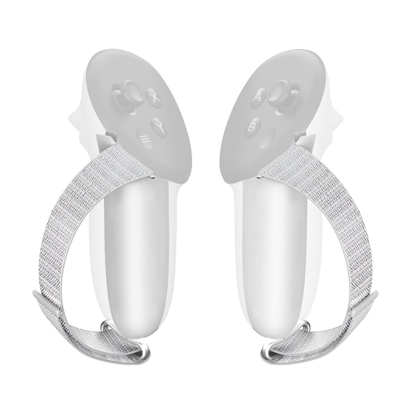 Compatible avec Meta Quest 3/3S Ensemble de Couvre-Poignées de Protection Antidérapants Conception Antichute Système de Sangle Ajustable Dragonne Ergonomique Installation Facile ABS et Nylon Durables
