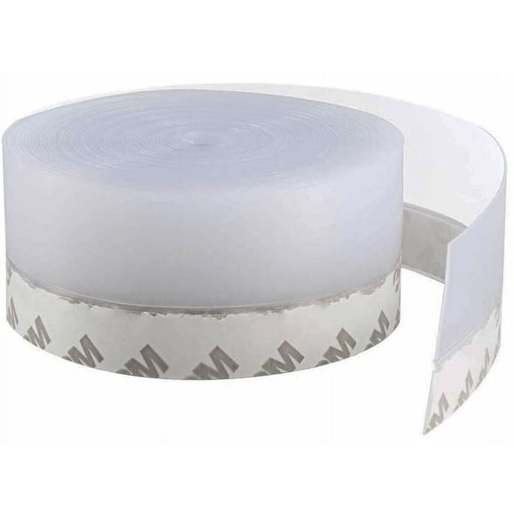 Door Seal Strip for Energy Saving, Weatherproof Weather Stripping, Anti-Draft Silicone Draft Stopper, Strong Adhesive, Flexible & Durable, Transparent, 10 Meters by 35 Millimeters