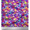 thumbnail image 1 of Soimoi Cotton Cambric Fabric Triangle Geometric Print Fabric by Yard 42 Inch Wide, 1 of 3