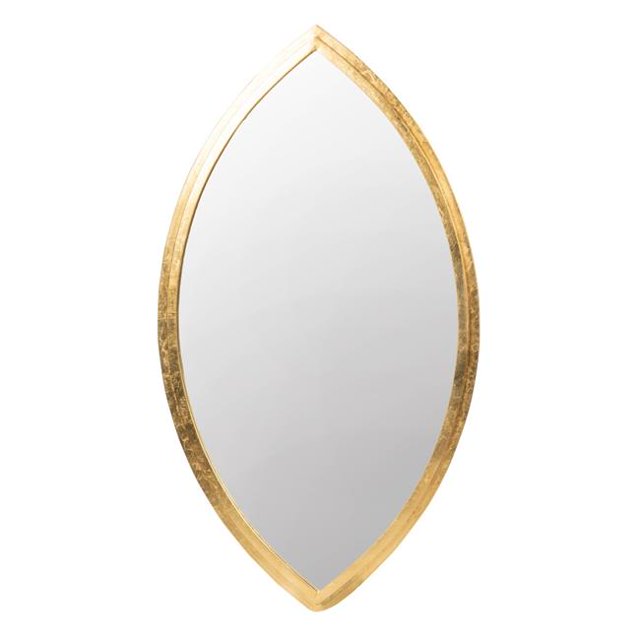 Benjara BM226813 Miroir Mural en Métal de Forme Ovale&44; Or