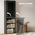 thumbnail image 4 of HOMCOM Bureau Convertible avec Tableau Noir et Étagère Table Multifonction, Noir, 4 of 10