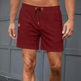 thumbnail image 4 of EOYWHK Mens Workout Shorts Cotton Linen Athletic Gym Shorts Elastic Waist Drawstring with Pockets, 4 of 8