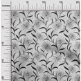 thumbnail image 2 of oneOone Viscose Chiffon Gray Fabric Floral Retro Sewing Craft Projects Fabric Prints By Yard 42 Inch Wide, 2 of 5