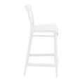 thumbnail image 4 of Compamia Cross Contemporary Resin Indoor Outdoor Counter Stool - Set of 1, White, 4 of 5