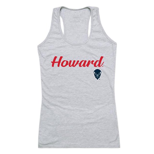 W Republic 557-171-HGY-04 Howard University Womens Script Tank Top, Heather Gray - Extra Large