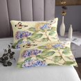 thumbnail image 4 of Spring Floral Coverlet Twin Size For Girls Rustic Hydrangea Flower Bedding Set,Kawaii Wild Butterfly Bedspread Set Beige Bedspread Quilt Green Leaves Bed Spread Floral Home Decor,Cozy 2pcs, 4 of 4