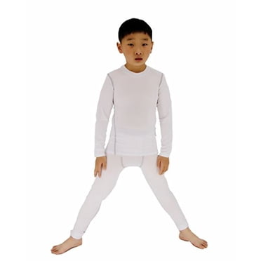 LANBAOSI Ensemble de sous-Vêtements de Compression de Base Athlétiques pour Garçons 2 Pcs Long John pour Enfants Unisexe Taille 10