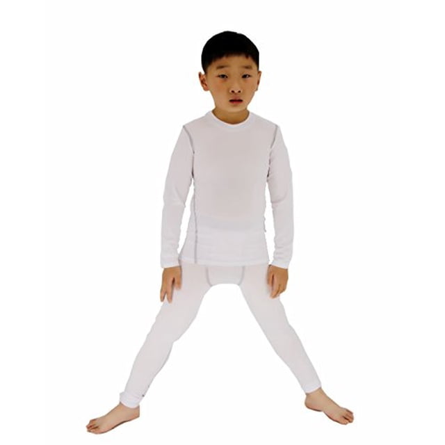 LANBAOSI Boys Athletic Base Layer Compression Underwear Set 2pcs Long John for Kids Unisex Size 5