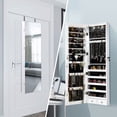 thumbnail image 1 of Costway Mirrored Jewelry Cabinet Jewelry Organizer w/2 LED Lights White, 1 of 9