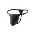 thumbnail image 1 of Men's Faux Leather Backless Jockstrap G-string Underwear with T-back Pouch, 1 of 2