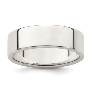 925 Sterling Silver 6mm Flat Size 4 Band Ring