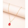 thumbnail image 1 of Goldtone January Garnet Birthstone Teardrop Necklace, 1 of 1