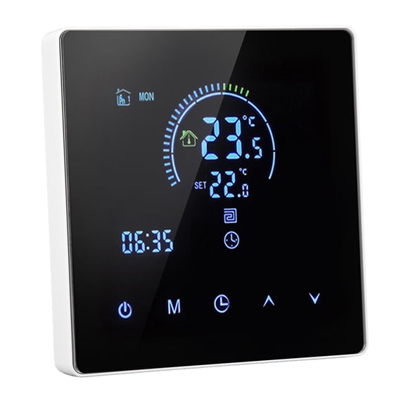 Smart Thermostat, 3500W AC90-240V Digital Large Touch Screen Thermostat Programmable Thermostat Wall Mounted Heating Thermostat for House Offices Malls