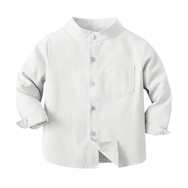 Birdeem Blouse à Col Montant pour Garçons, Manches Courtes, Imprimé Mignon, Printemps et Été