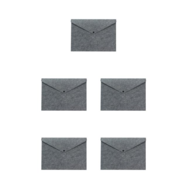 mmirethe Rangez les Documents Importants avec Style Sac de Rangement en Feutre Gris 5Ensemble