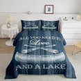 thumbnail image 1 of Erosebridal Rustic Farmhouse Bedding Full Comforter Set, Sailboat Down Comforter, Paddle Decor, Lightweight 3-Piece, 1 of 7