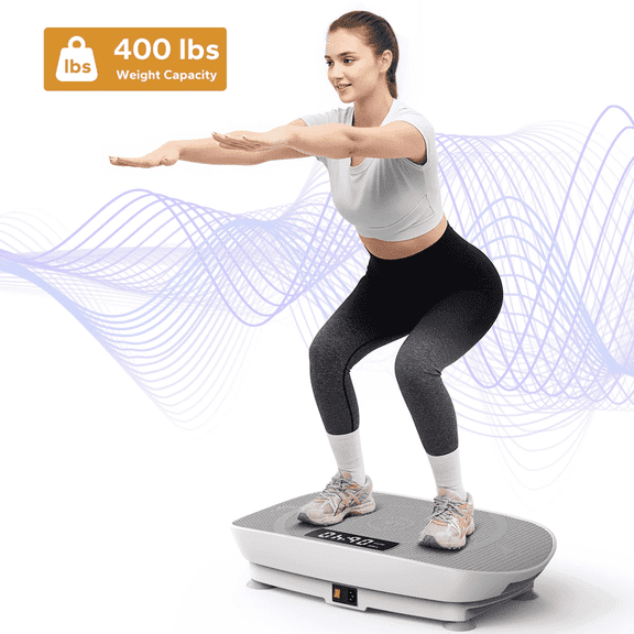 MERACH Machine d'Exercice Vibrante, Plateforme de Mise en Forme Bluetooth pour Femmes et Hommes, Drainage Lymphatique, Perte de Poids, Équipement de Gym à Domicile pour l'Entraînement Complet du Corps, Cadeau Santé et Mise en Forme