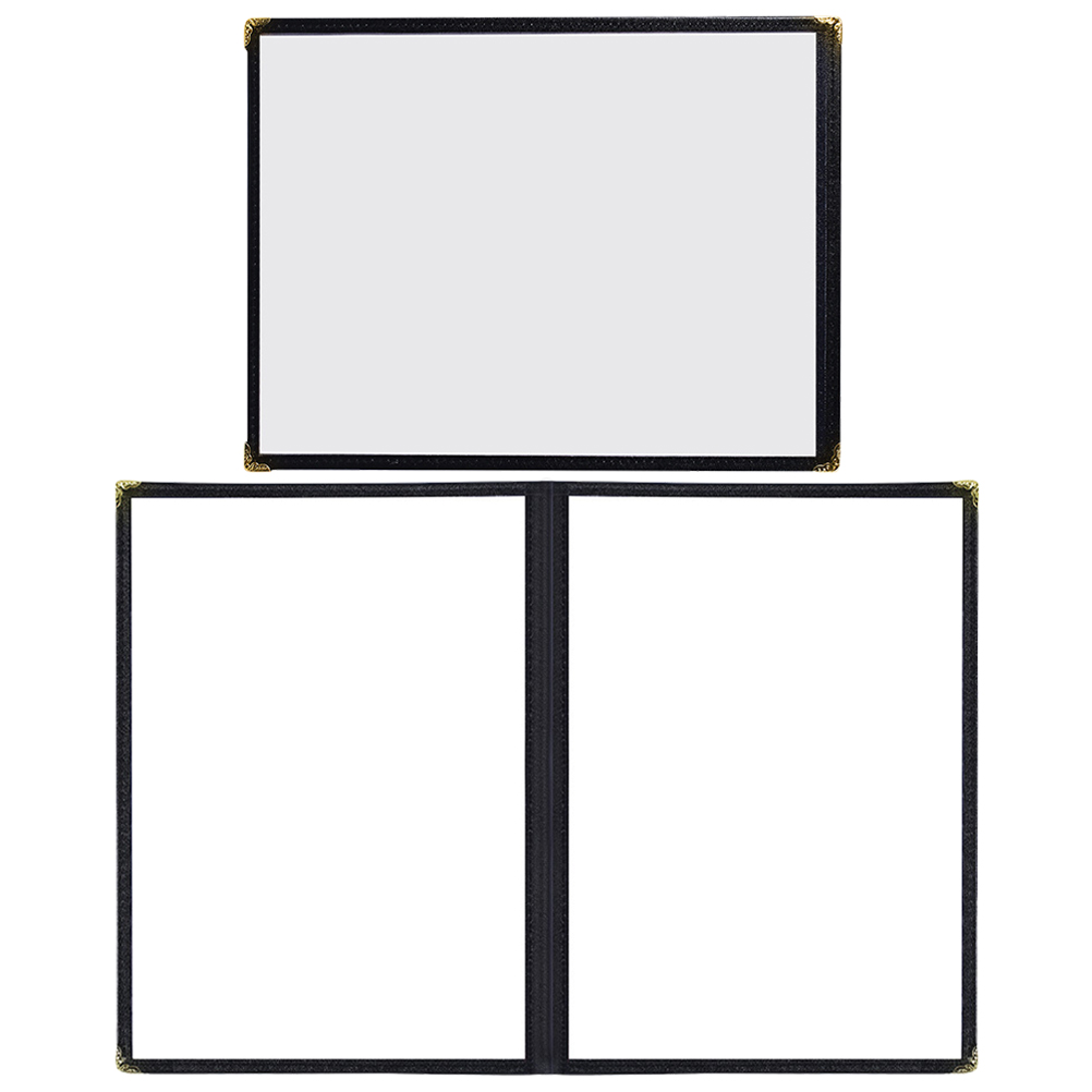 2Pcs Clear Binder Cover Restaurant Menu Binder Daily Use Restaurant Loose-leaf Folder