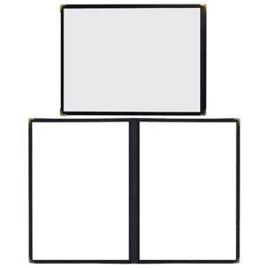 2Pcs Couverture claire Menu du restaurant Binder Utilisation quotidienne du restaurant Dossier à feuillets mobiles