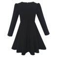 thumbnail image 2 of Robe Fille Uniforme de Rentrée à Manches Longues Robe Noire 6 Ans, 2 of 6