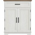 thumbnail image 3 of FAGAGA Armoire de Bar à Café Moderne avec Rangement, Buffet de Cuisine 36 Pouces avec Porte de Rangement, Buffet en Bois Style Ferme avec Tiroir pour Cuisine, Salle à Manger, Salle de Réception / Blanc, 3 of 8