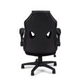 thumbnail image 3 of Poundex Chaise de Bureau en Faux Cuir Noir et Rouge, 3 of 7