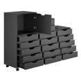 thumbnail image 3 of Winsome Halifax 3Pc Multi Drawer Storage Cabinet Set Black Finish, 3 of 10