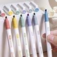 thumbnail image 4 of 6 Pack Fluorescent Pen Set, Macaron Color Series, Student Creative Colored Markers, Key Marking Pens, Smooth Pens for Writing, Note-Taking, College Supplies for Everyday Writing Activities, 4 of 8