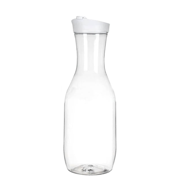 Kyursd Summer Organizers and Storage Special Offer!Plastic Water Carafe With Flip Lid Base Juices Containers Clear Plastic Pitcher For Water Iced Tea Juices Beverage Cold Brew And Bar