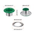 thumbnail image 2 of Unique Bargains 100PCS Grommets Eyelets 1/4 Inch (6mm) ID Hole Metal Self Backing Eyelet with Washers for Leather Green, 2 of 7