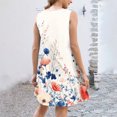 thumbnail image 4 of Ovzne Robes pour Femmes Robe Femme Robe de Printemps et d'Été pour Femmes Vacances Boutonnée Col en V à Bretelles Robe Haut Grande Taille Robe Maxi Imprimée Liquidation, 4 of 6