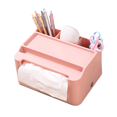 thumbnail image 1 of Boîte de Rangement pour Mouchoirs, Organisateur de Table d'Étude avec Tiroir, Étui à Mouchoirs avec Support de Télécommande, Organisateur de Mouchoirs avec Plateau, 1 of 5