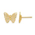 thumbnail image 1 of Boucles d'Oreilles à Tige Papillon Polies en Or Jaune 14 K, 1 of 5