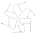 thumbnail image 1 of EIMELI Sangles Support de Draps de Lit 12 Clips Attaches de Draps de Lit Bretelles Élastiques Réglables 6 Voies Cross Lit Clips de Draps Accessoires de Literie, 1 of 9