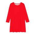 thumbnail image 5 of MeetoTime Robe de Performance pour Filles à Manches Longues, Couleur Unie, Col Rond, Extensible, Robe de Récital Scolaire, 4-14 Ans, Vêtements pour Enfants, 5 of 5