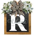 thumbnail image 2 of YAOMOBB Hanging Pendant Farmhouse Front Door Wreath Personalized Welcome Sign, 2 of 6