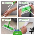 thumbnail image 4 of Swiffer Sweeper 2-in-1 Dry + Wet Floor Mopping and Sweeping Kit, Multi-Surface Kit for Floor Cleaning, Kit Includes 1 Sweeper, 7 Dry Sweeping Cloths, 3 Wet Mopping Cloths, 4 of 12