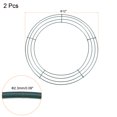 thumbnail image 2 of Unique Bargains 12' Metal Wire Wreath Frame Christmas Holiday Form Hanger, Green 2 Pack, 2 of 5