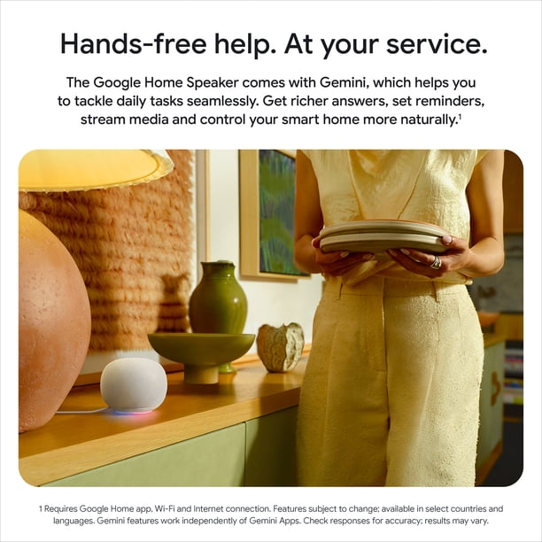 Google Home Speaker - Smart speaker with 360-Degree sound and