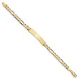 thumbnail image 2 of 14k Flat Figaro Link ID Bracelet (Weight: 8.56 Grams, Length: 8 Inches), 2 of 3